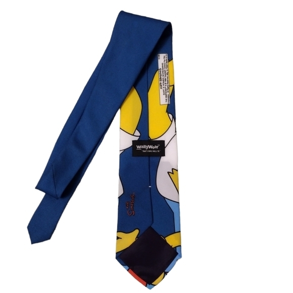 Ralph Marlin‎ Vintage 1998 Bart Simpson Blue/Yellow Men's Tie - Picture 3 of 7